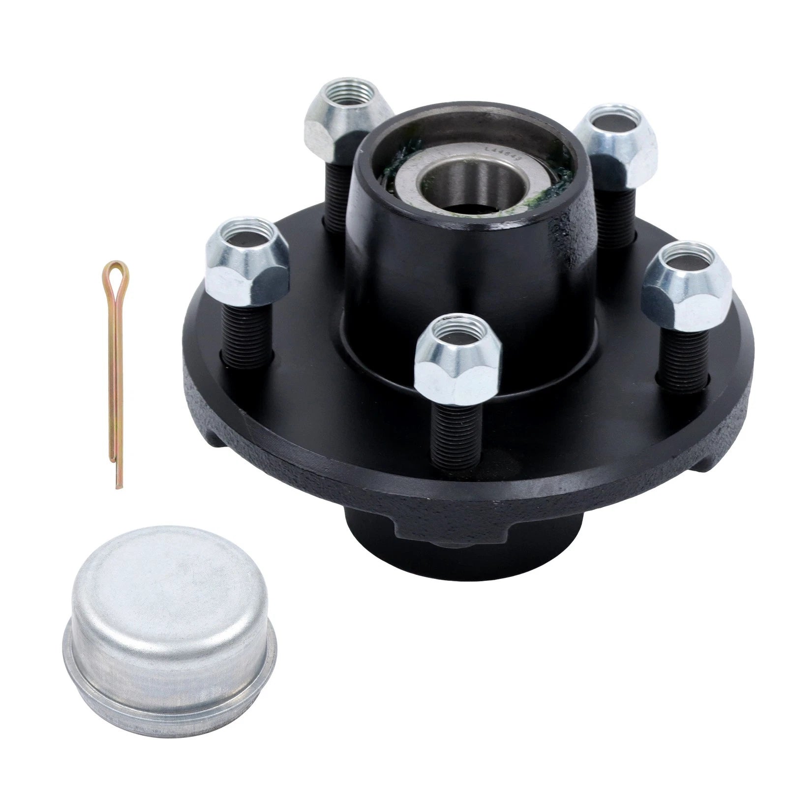 Trailer Hub Kit with 1 Inch I.D. Bearings for 5 Bolt Trailers (Year Range)