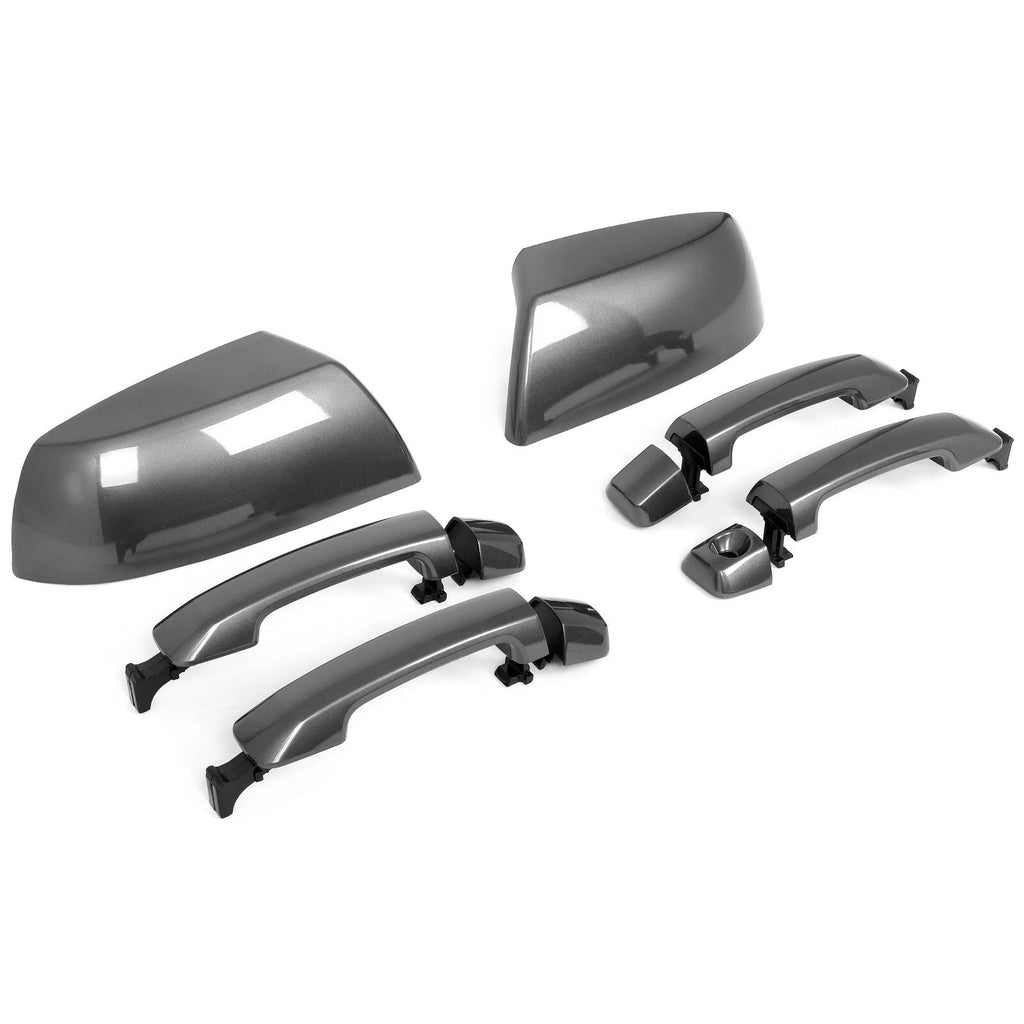 Magnetic Gray Mirror Cover & Door Handle Kit for Toyota Tundra Sequoia (2011–2022)