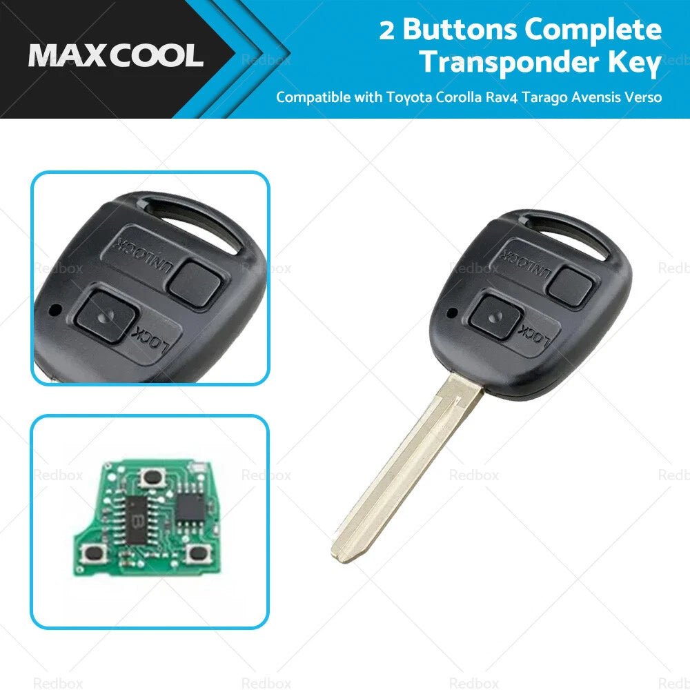 Remote Car Key for Toyota Corolla, RAV4, Tarago, Avensis, Verso (60030)