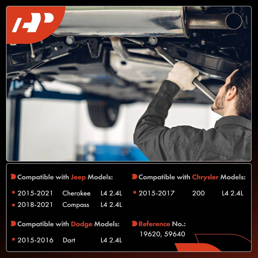 Front Catalytic Converter for Jeep Cherokee, Compass, Chrysler 200 (2015-2021)