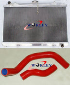 Aluminum Radiator +  Black Hoses for Nissan Silvia S14 S15 (1995-2002)