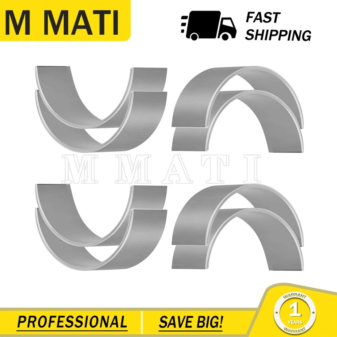 8X Connecting Rod Plane Bearing for Yamaha 1800 FX VX FZR FZS (2000–2023) 6S5-11656-60-00