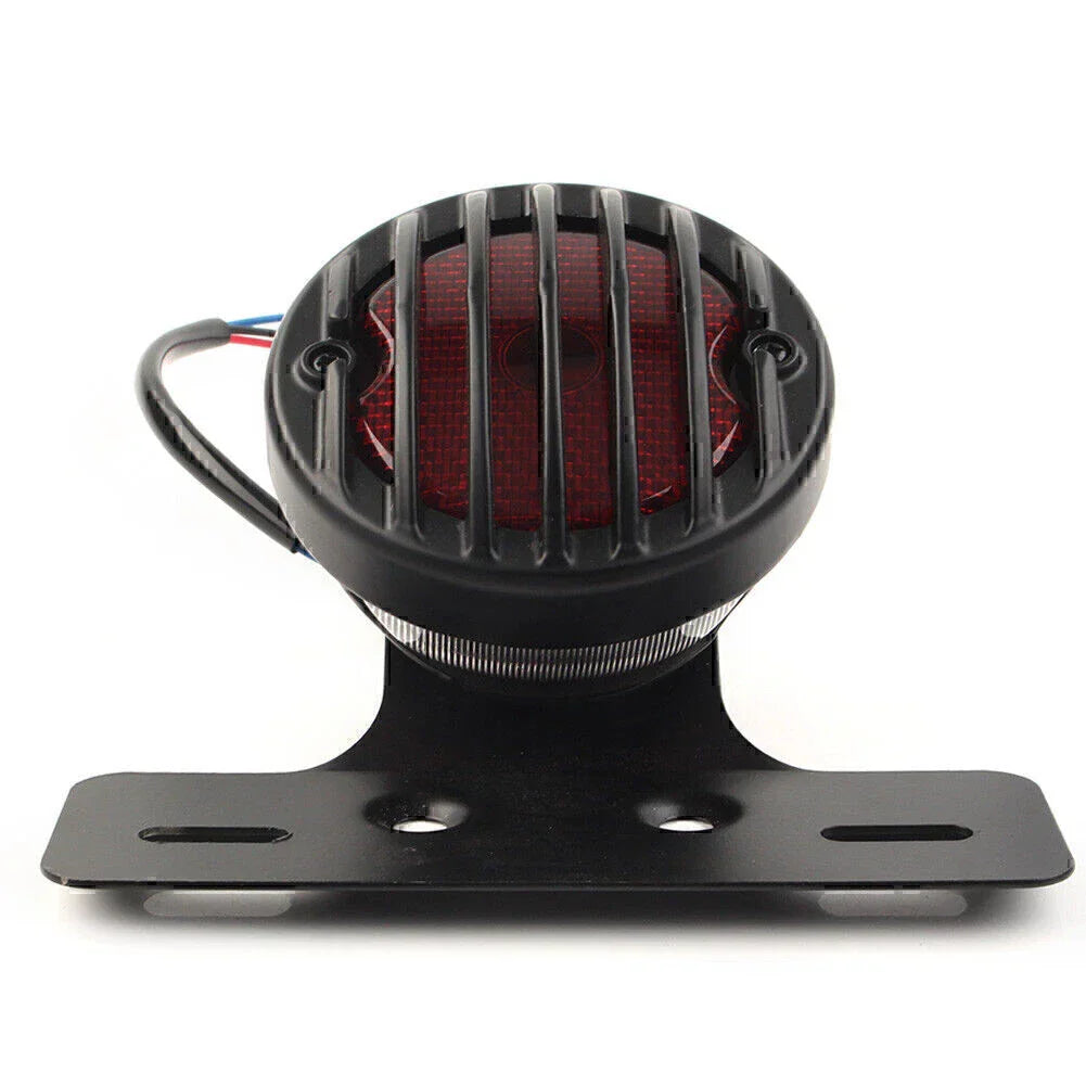 Universal Motorcycle Side Mount Tail Light License Plate Bracket for Cafe Racer