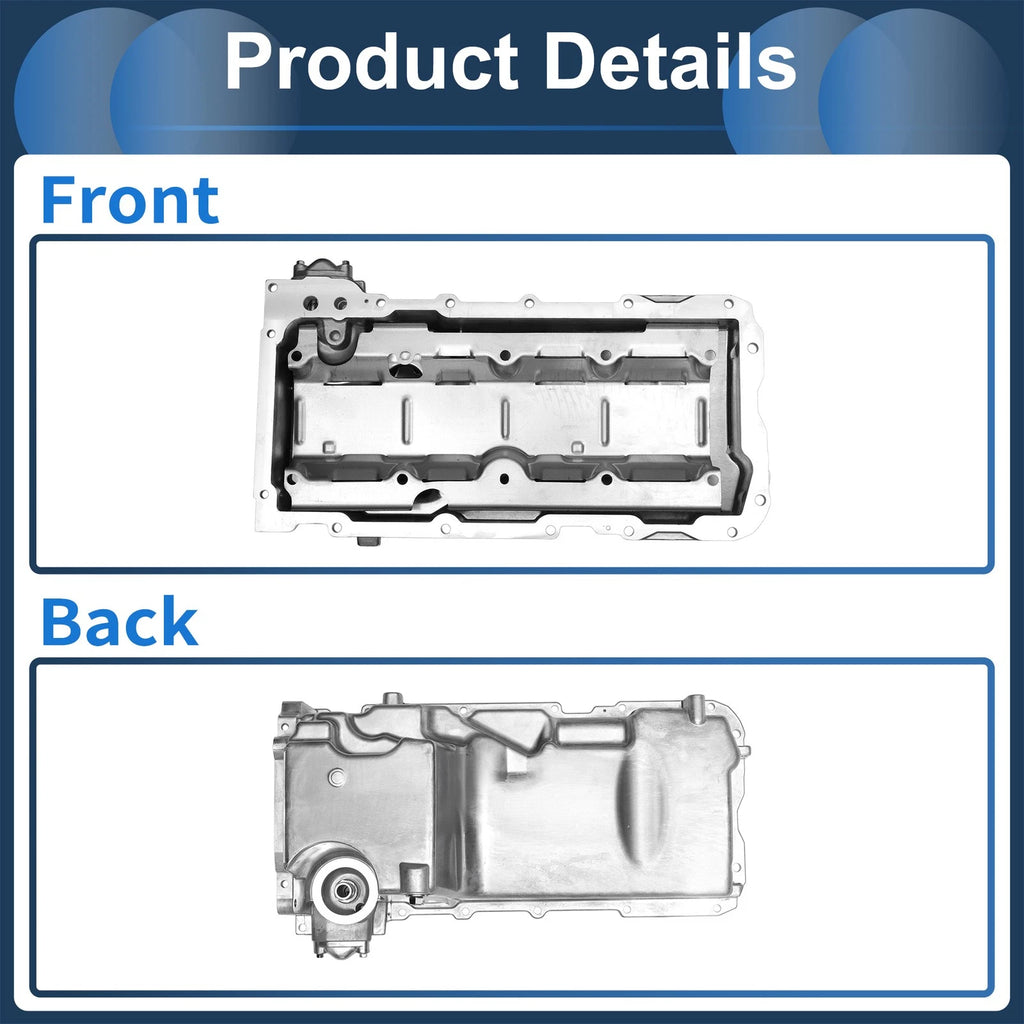 1 Pc Engine Oil Pan for Chevrolet Camaro (1967–1987) No.19212593 Aluminum