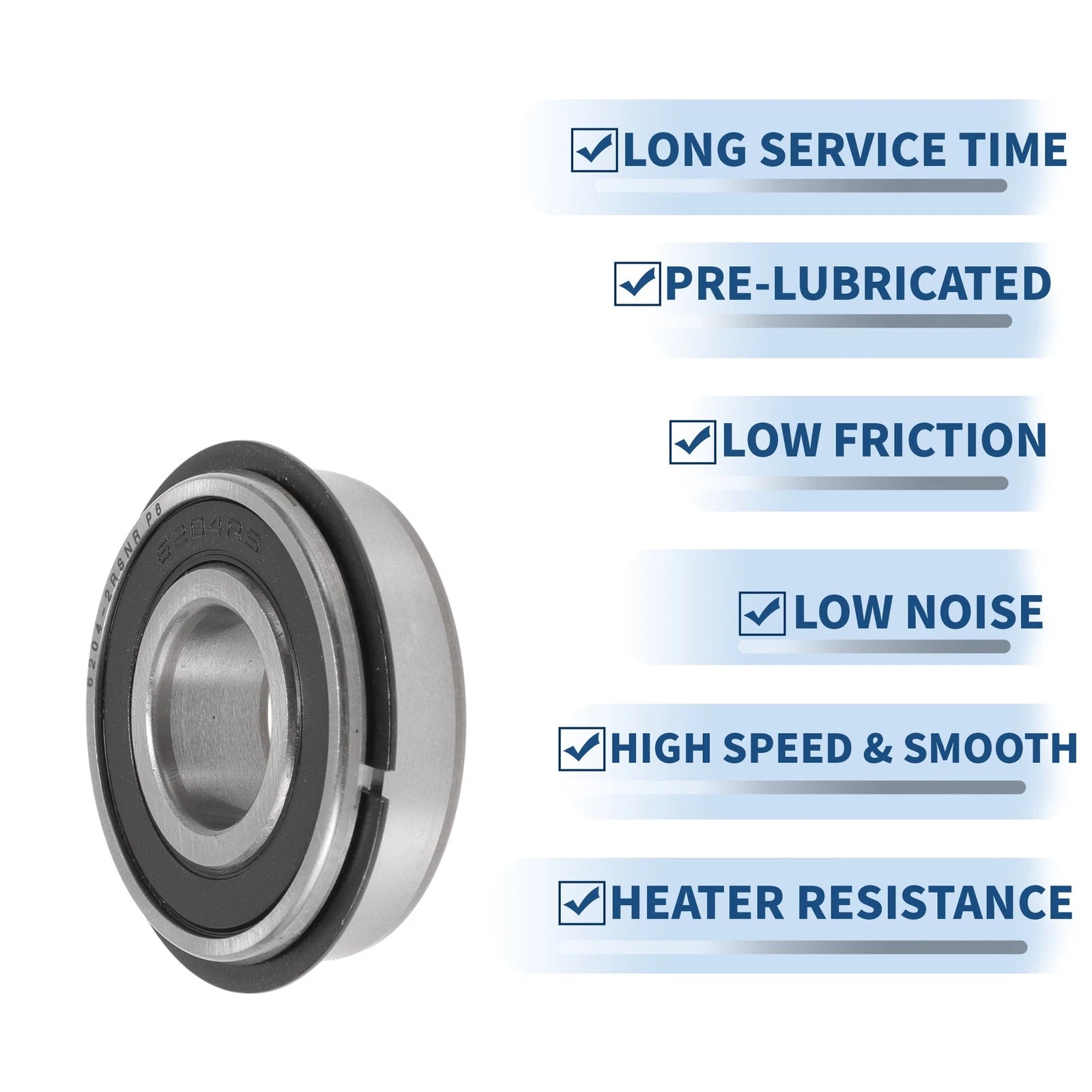6204NR2RS Deep Groove Ball Bearings for Scooter Skateboard (20x47x14mm)