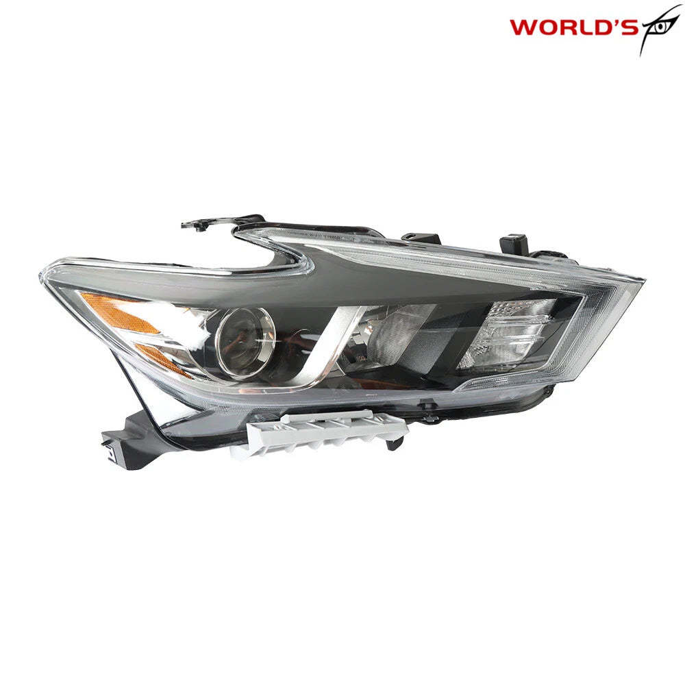 Right Headlight for Nissan Maxima (2016–2018) Halogen with LED DRL Black Clear
