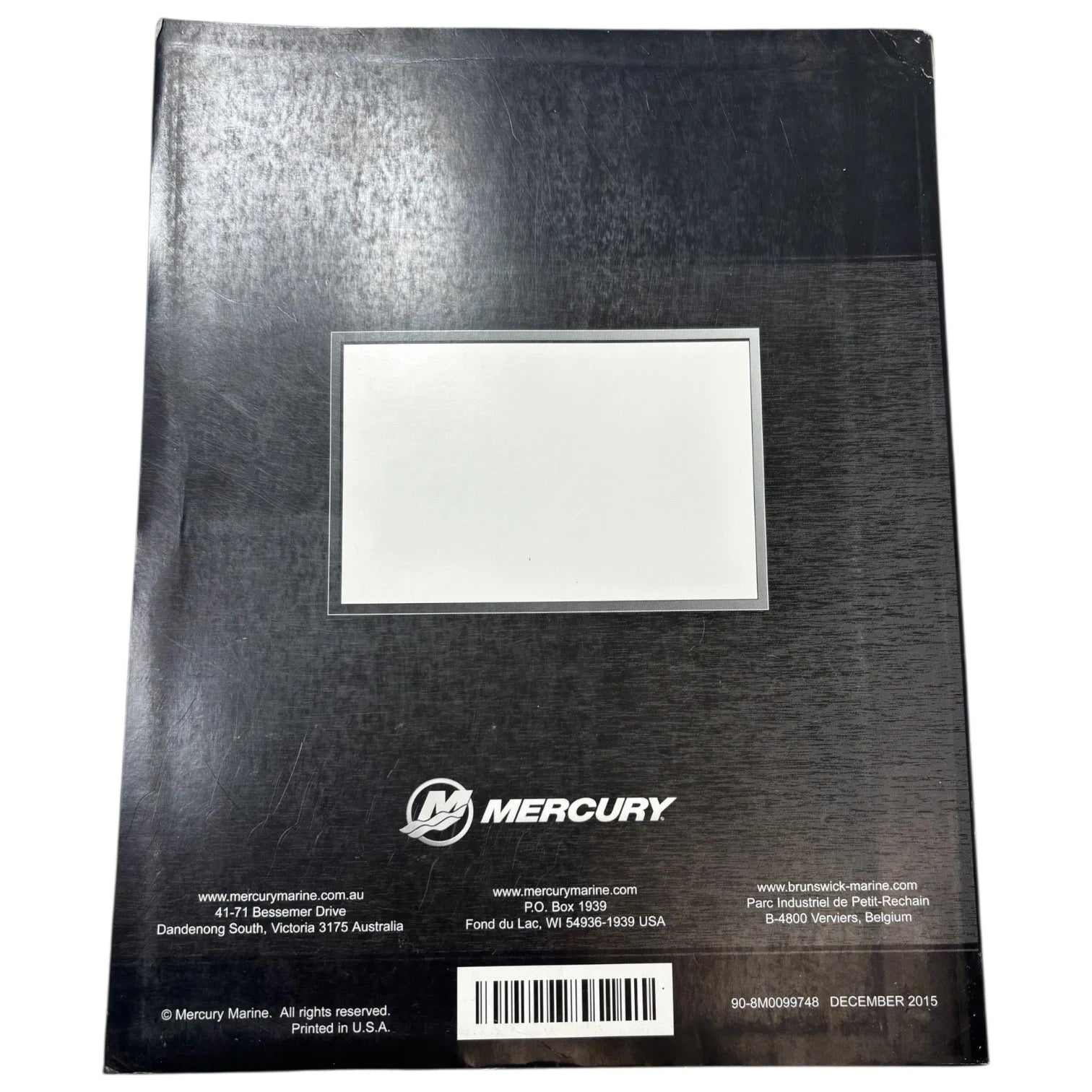 Service Manual for Mercury MerCruiser 6.2L (2015) 90-8M0099748