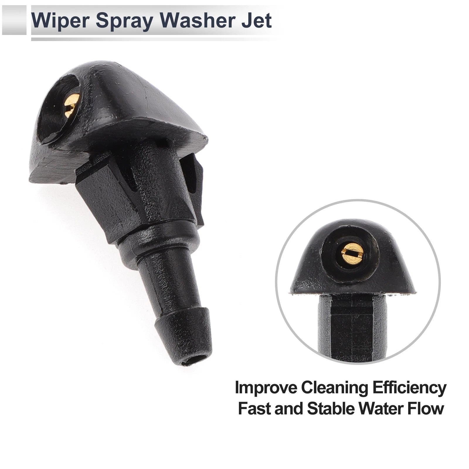 Washer Nozzle Set of 6 w/ Hose Connector for Honda (No. 76810SWAE01)
