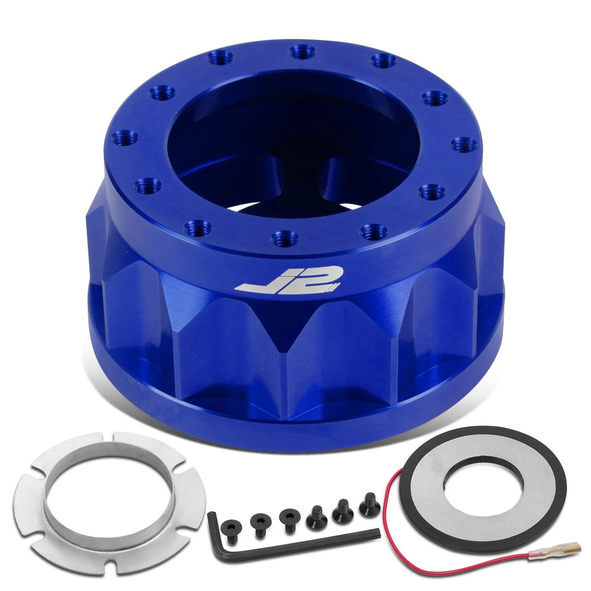 J2 6-Bolt Anodized Aluminum Steering Wheel Hub Adapter for Nissan SUV