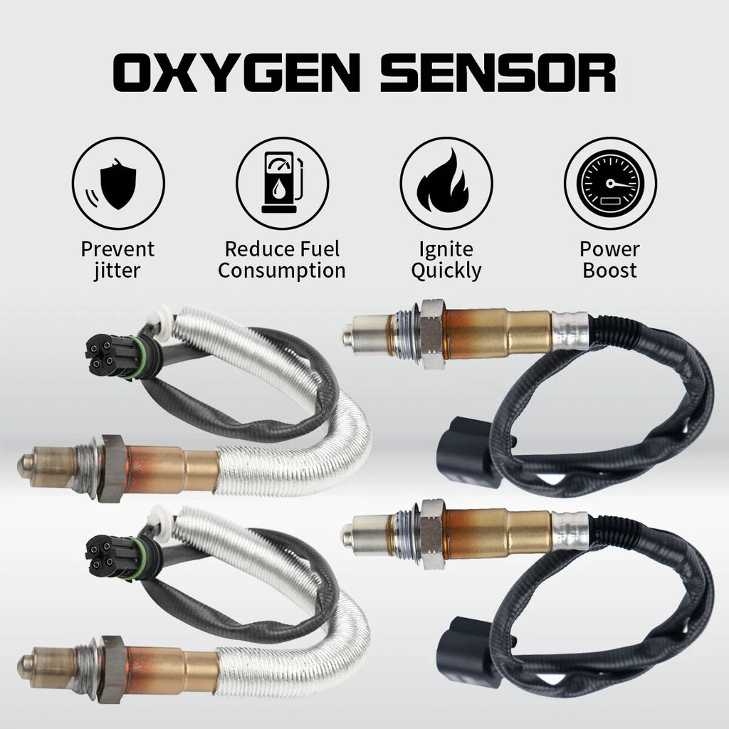 4X Oxygen Sensor for BMW 550i 650i 750i 750Li X5 X6 4.4 (2006–2010) 2345026 2344876