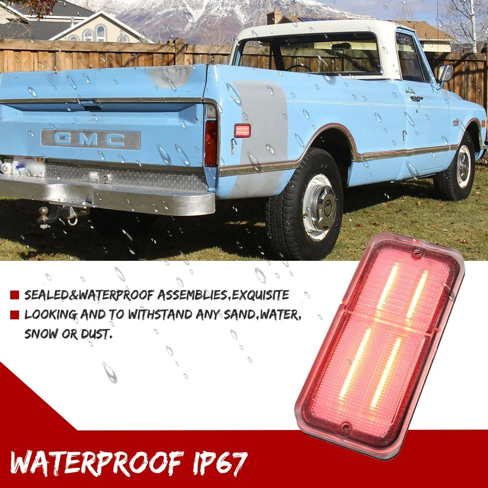 2X Clear LED Rear Side Marker Lights for Chevy GMC C/K Trucks Suburban