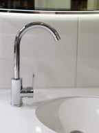 ABS Plastics Kitchen Faucet Sink Mixer Sprayer Single Handle w/Hoses Hot/Cold