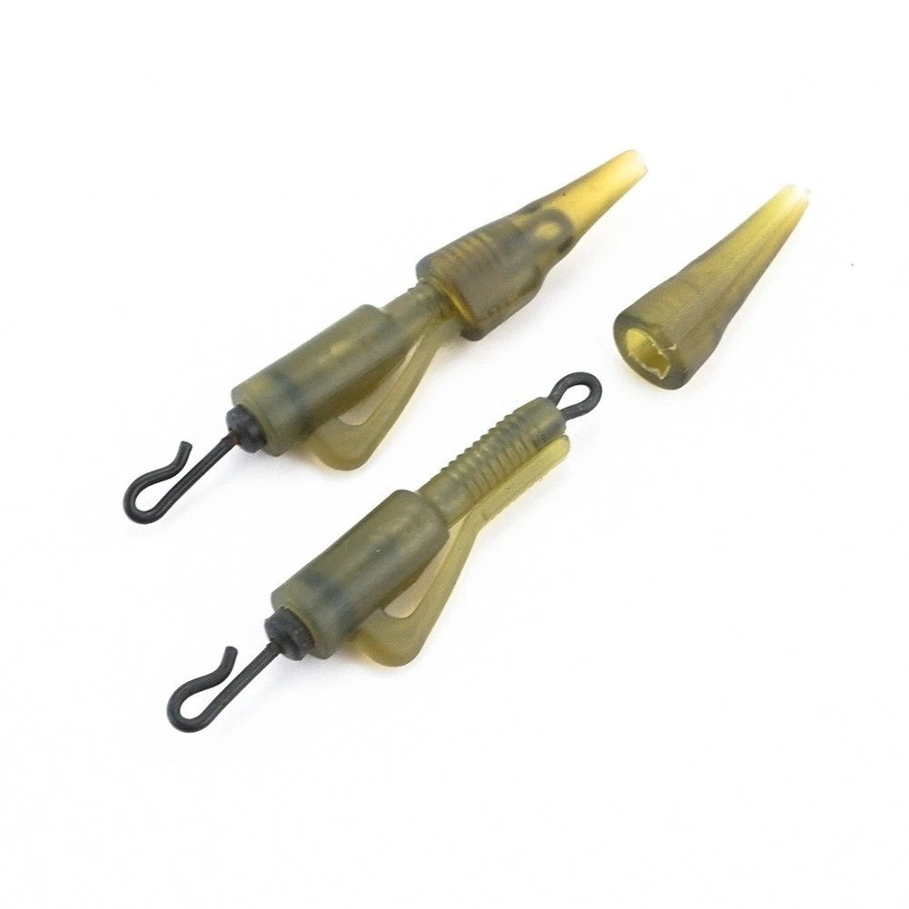 10PCS Sinker Clip Kit for Carp Fishing (ABS, 7.5cm, Quick-Change Swivel)