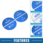 Set of 4 AC Switch Knob Cover Trim for Toyota RAV4 (2019–2022) Aluminum Blue