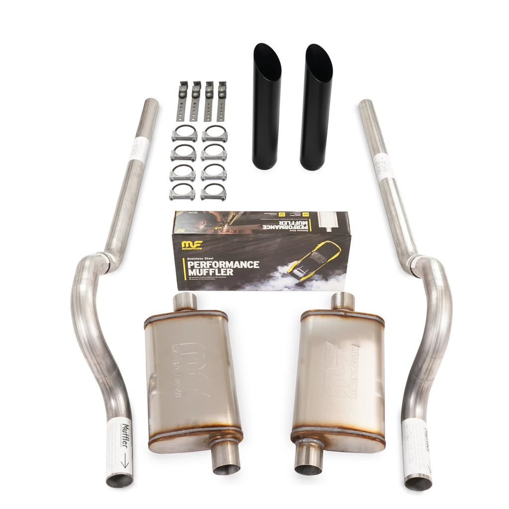 2.5" Dual Exhaust Kit for Mopar B Body (1962–1974) - Magnaflow Stainless Rear Exit