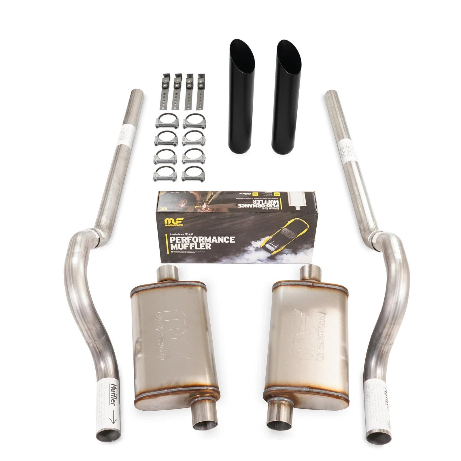 2.5" Dual Exhaust Kit for Mopar B Body (1962–1974) - Magnaflow Stainless Rear Exit