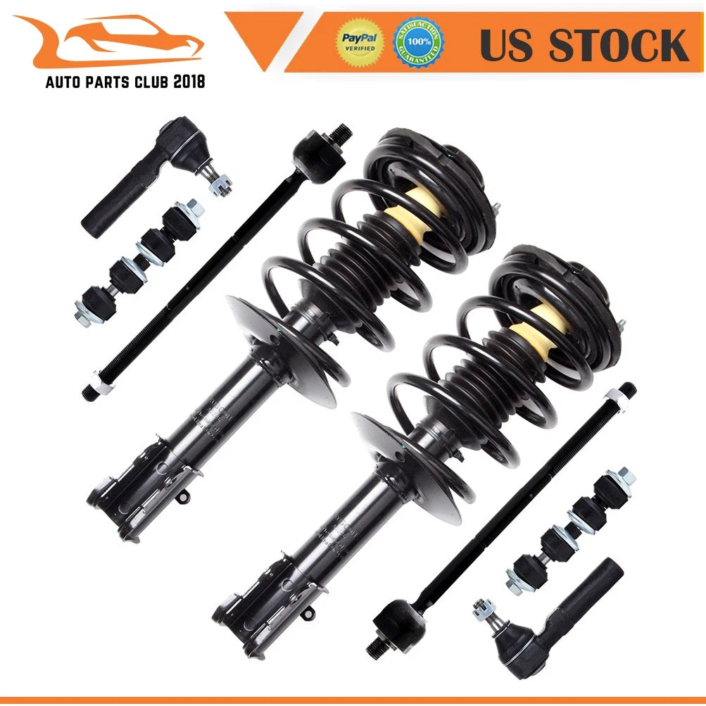Front Struts Inner Outer Tie Rod Sway Bar Kit for Chrysler PT Cruiser (2001–2010)