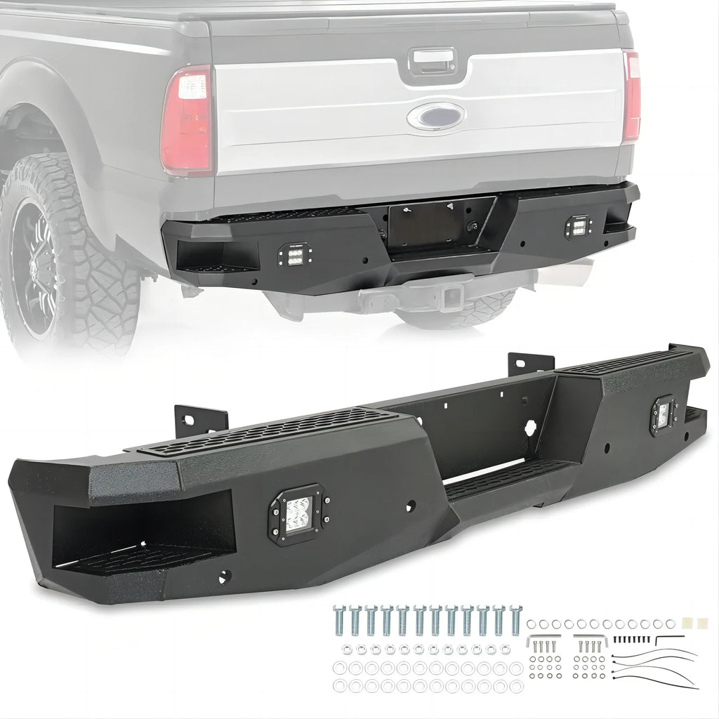 Front/Rear Bumper with LEDs for Ford F250 F350 (1999–2016)