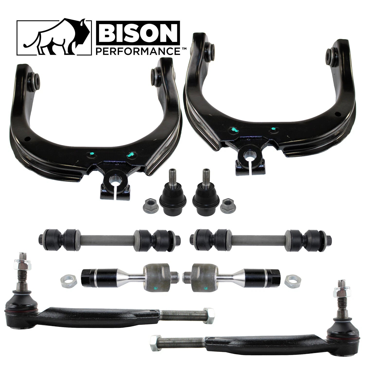10pc Front Upper Control Arm Sway Bar Tie Rod Kit for GMC Saab