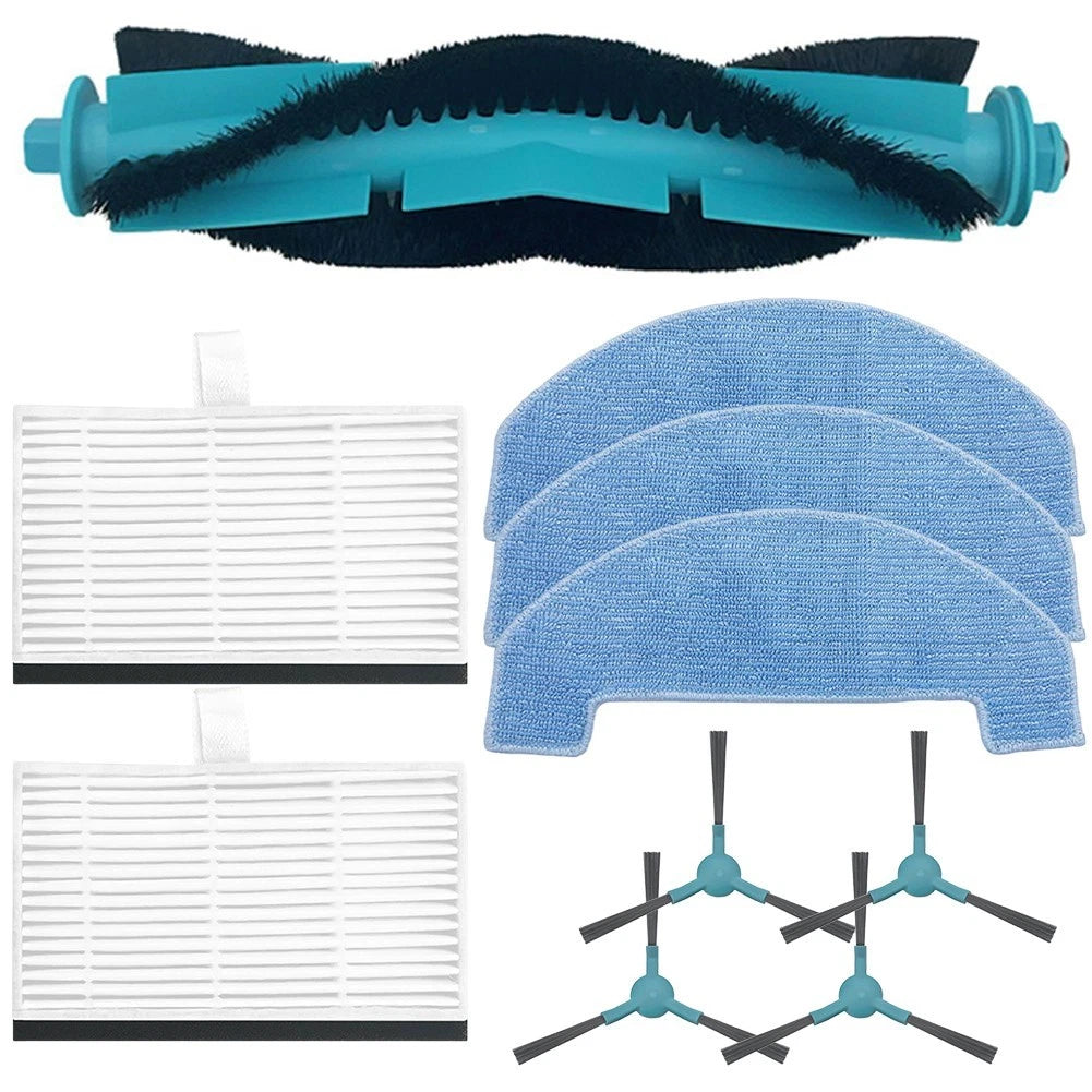 Main Brush, Side Brush, Filter, Mop Cloth Bundle for Ultenic D10 (2021–2023)