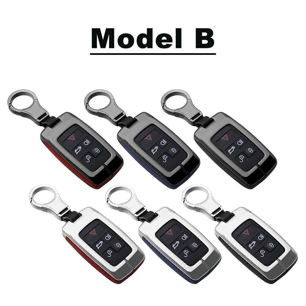 Leather Key Fob Case Cover for Land Rover Discovery Range Rover / Jaguar