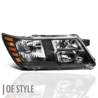 Right Headlight for Dodge Journey (2009–2020) CH2503222 Black