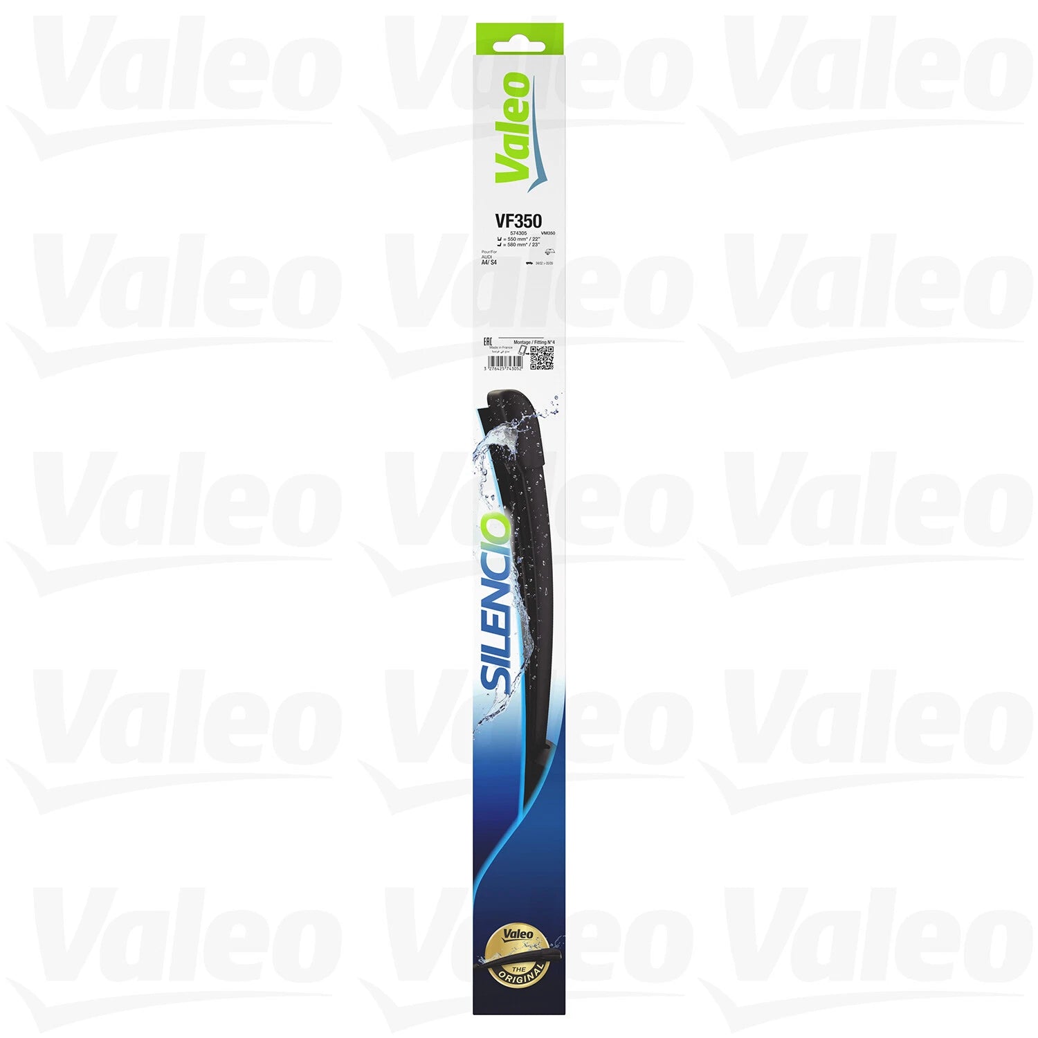 Set of 2 Valeo Front Windshield Wiper Blades for Audi S4 RS4 A4 Quattro (574305)