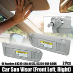 2 x Sun Visors for Honda Civic 2006-2011 Light Gray