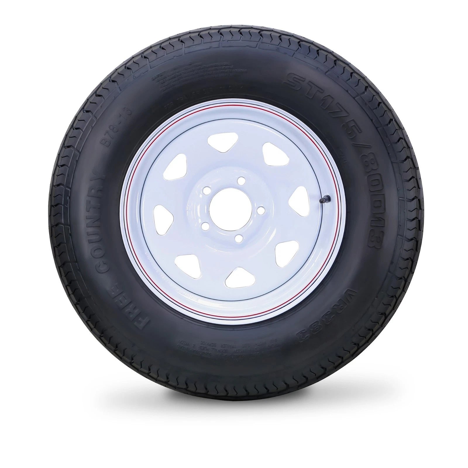 Free Country Trailer Tire Rim ST175/80D13 6-Ply 5 Lug for Trailer (N/A)