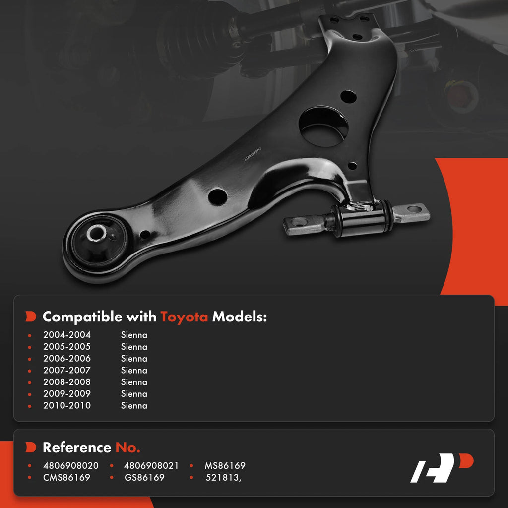 Front Left Lower Control Arm for Toyota Sienna (2004–2010) V6 3.3L/3.5L