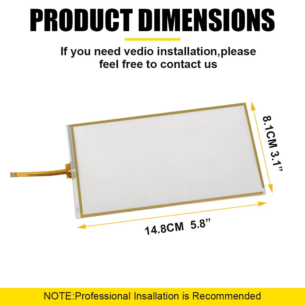 Touch Screen Glass Digitizer Panel for Toyota Tacoma (2014–2018)