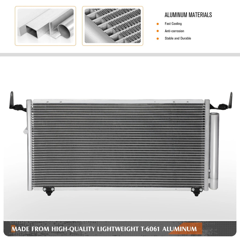 A/C Condenser for Toyota Tundra Double Cab (2004–2006) Aluminum Core
