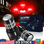 2X 3157 Red 48-LED Strobe Brake Tail Light Bulbs for AUXITO
