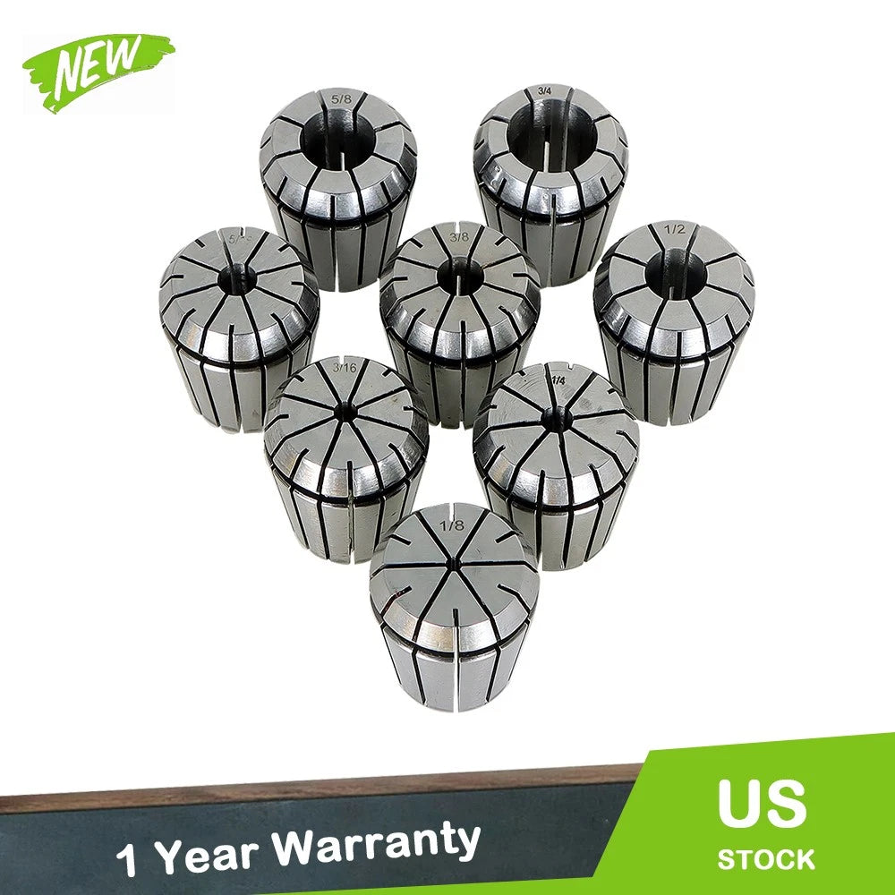 Set of 8 ER32 Spring Collets for CNC Milling Lathe Engraving Machine
