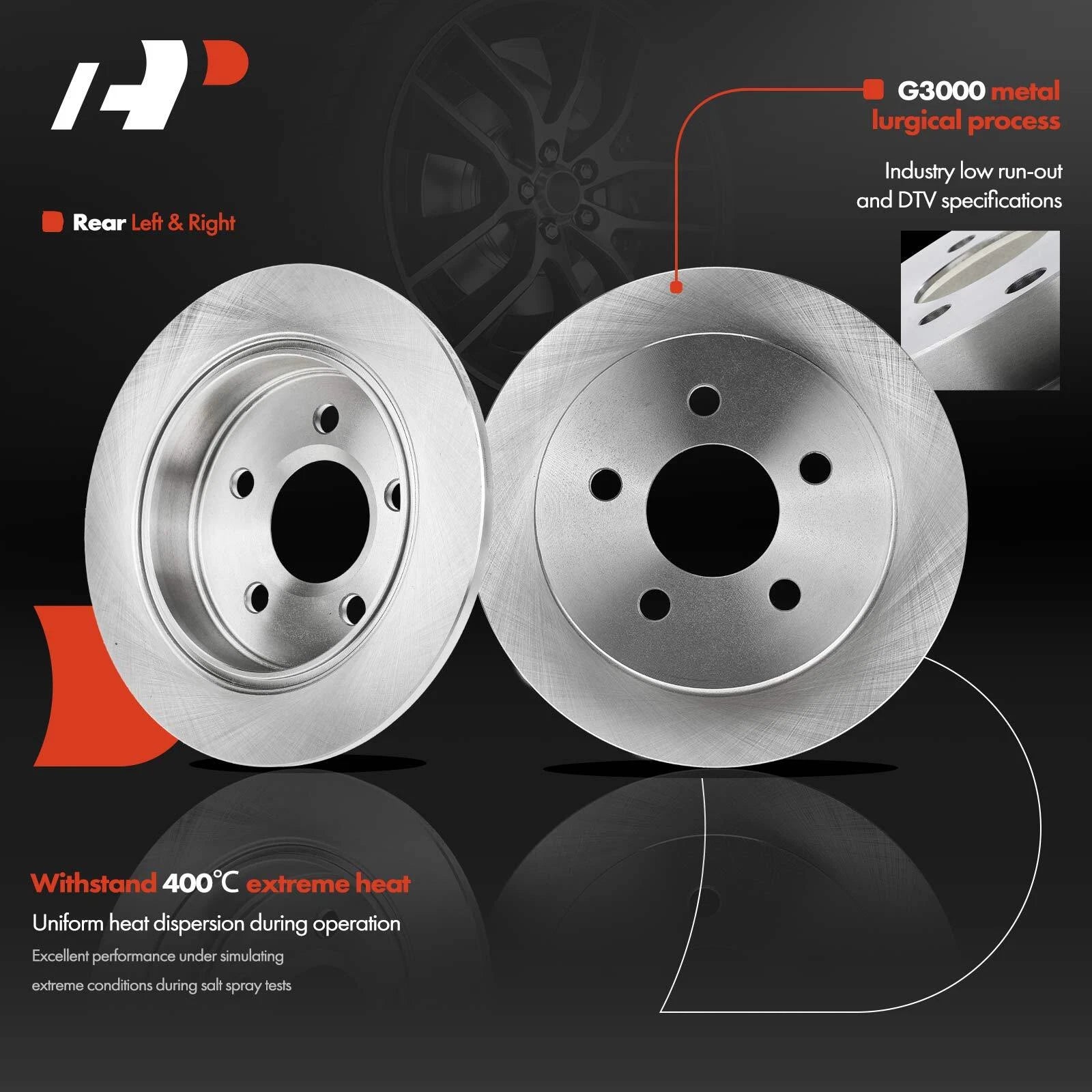 Set of 4 Disc Brake Rotors & Ceramic Pads for Chevy Impala (2000–2005)