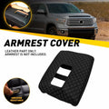 Center Console Lid Armrest Leather Cover Pad Black for Toyota Tundra (2014–2021)