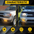 Set of 2 Clear Lens Turn Signal Lights for Toyota 4Runner (1999–2002)