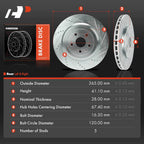Rear Drilled Brake Rotors for Chevy Camaro (2010-2015)