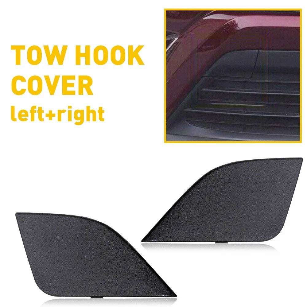 Pair Front Hook Tow Bumper Eye Cover for Toyota RAV4 (2016–2018)
