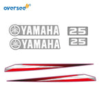 Sticker Kit for Yamaha 25HP 2T Outboard (Anti-UV, Not Fade)