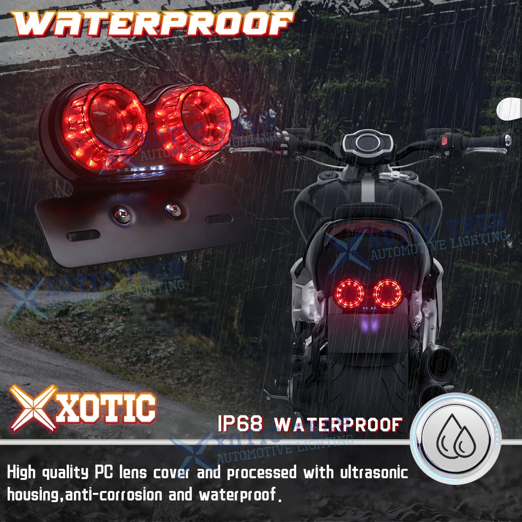 Universal LED Integrated Tail Light for Car (Running, Brake, Turn, Plate)