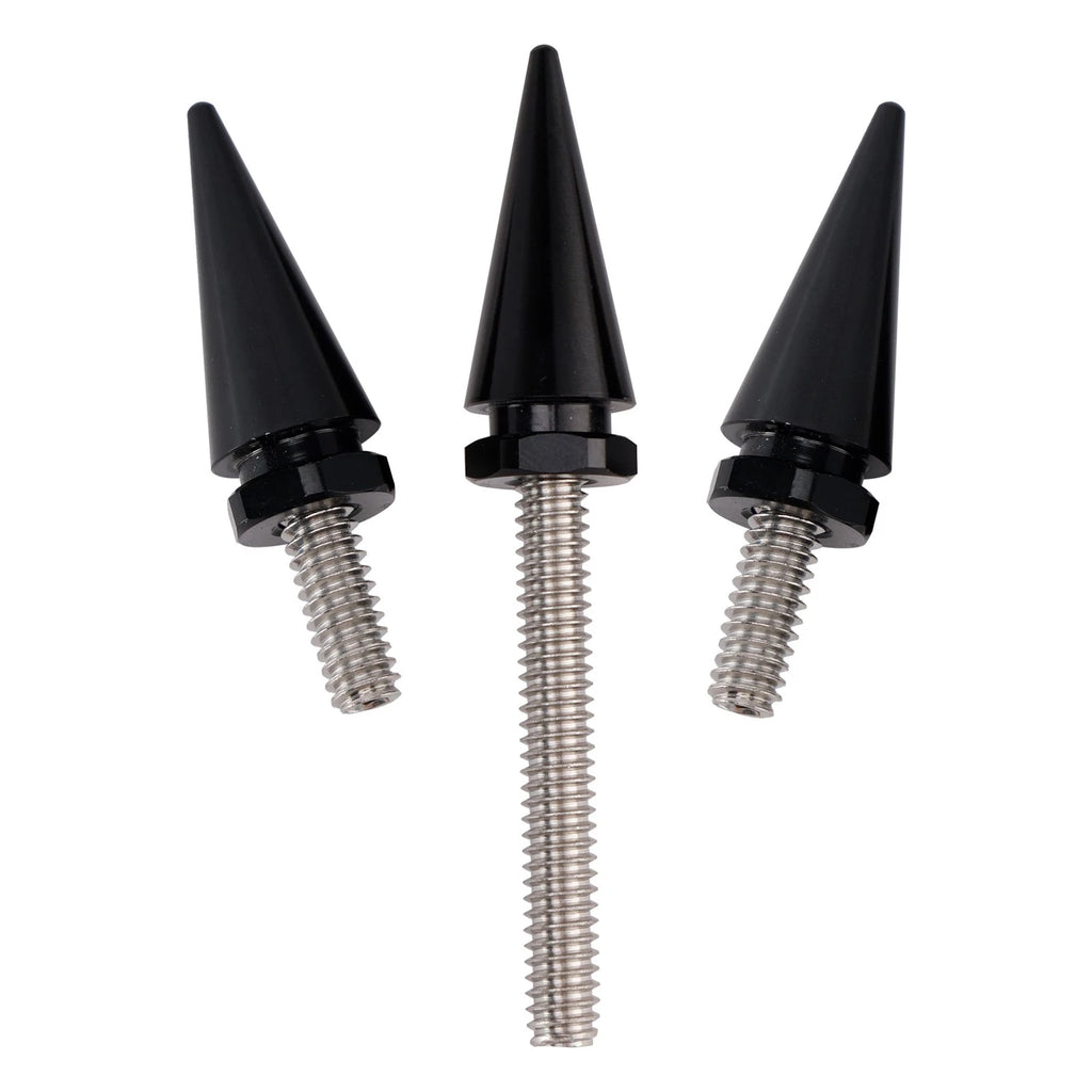 3X Black 1/2"-20 Windshield Fairing Mounting Spike Bolts for Touring (2014–2025)