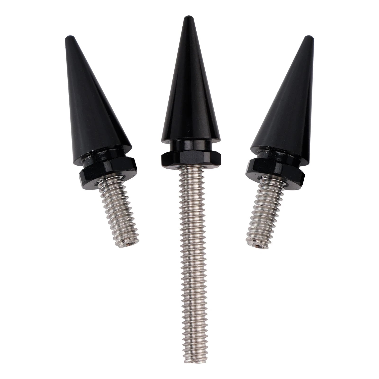 3X Black 1/2"-20 Windshield Fairing Mounting Spike Bolts for Touring (2014–2025)