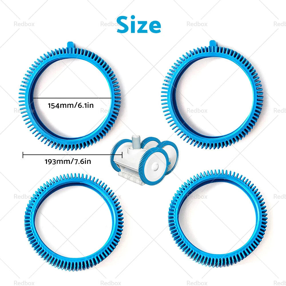 4X Front Rear Tyre for Hayward Aquanaught Pool Cleaner (896584000-143)