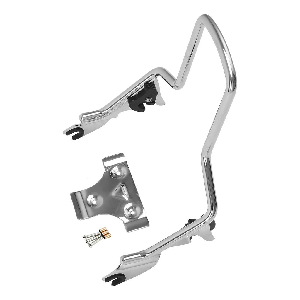 Chrome Detachable Upright Sissy Bar Backrest for Harley Touring (2009–2025)