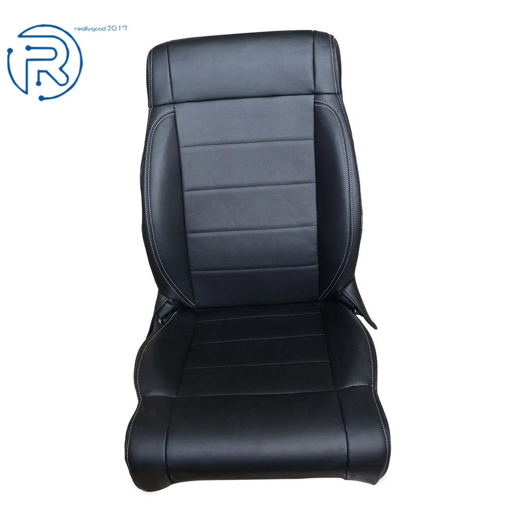 Set of 2 Front Seat Covers for Jeep Wrangler (2007–2012) - Black