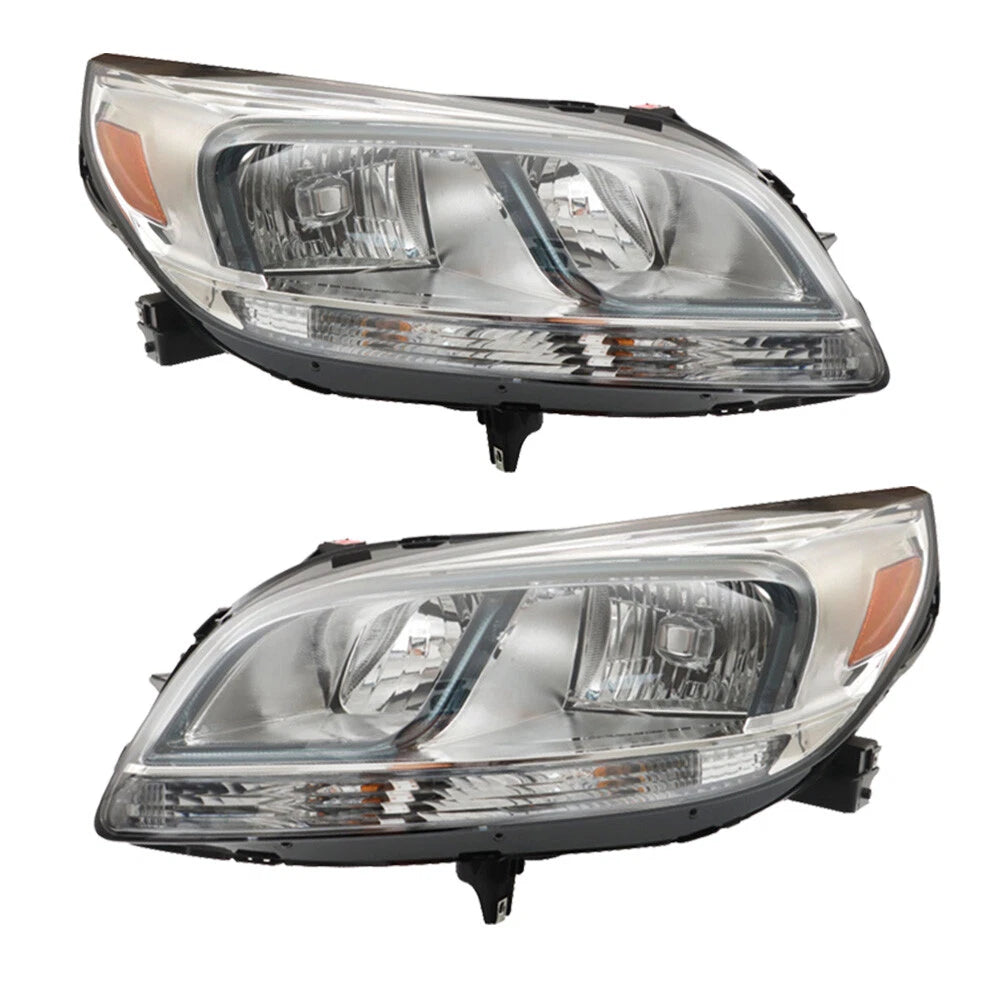 2X Headlight Assembly for Chevy Malibu (2013–2016) Halogen