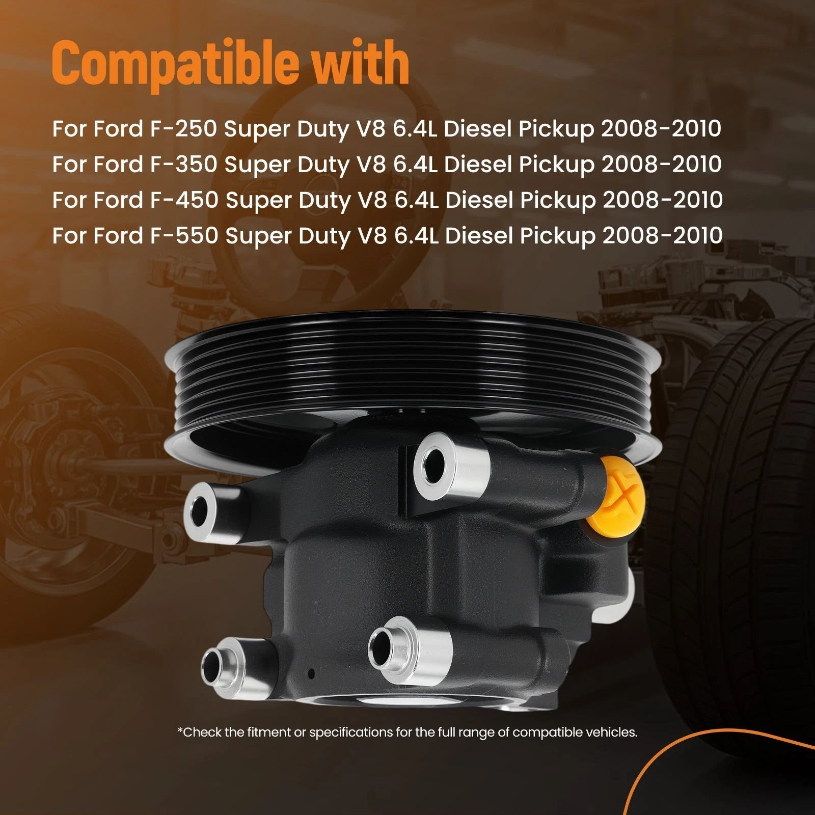 Front Steering Pump for Ford F-150 Lobo V8 4.6L 5.4L (2009) 9L3Z3A674BRM