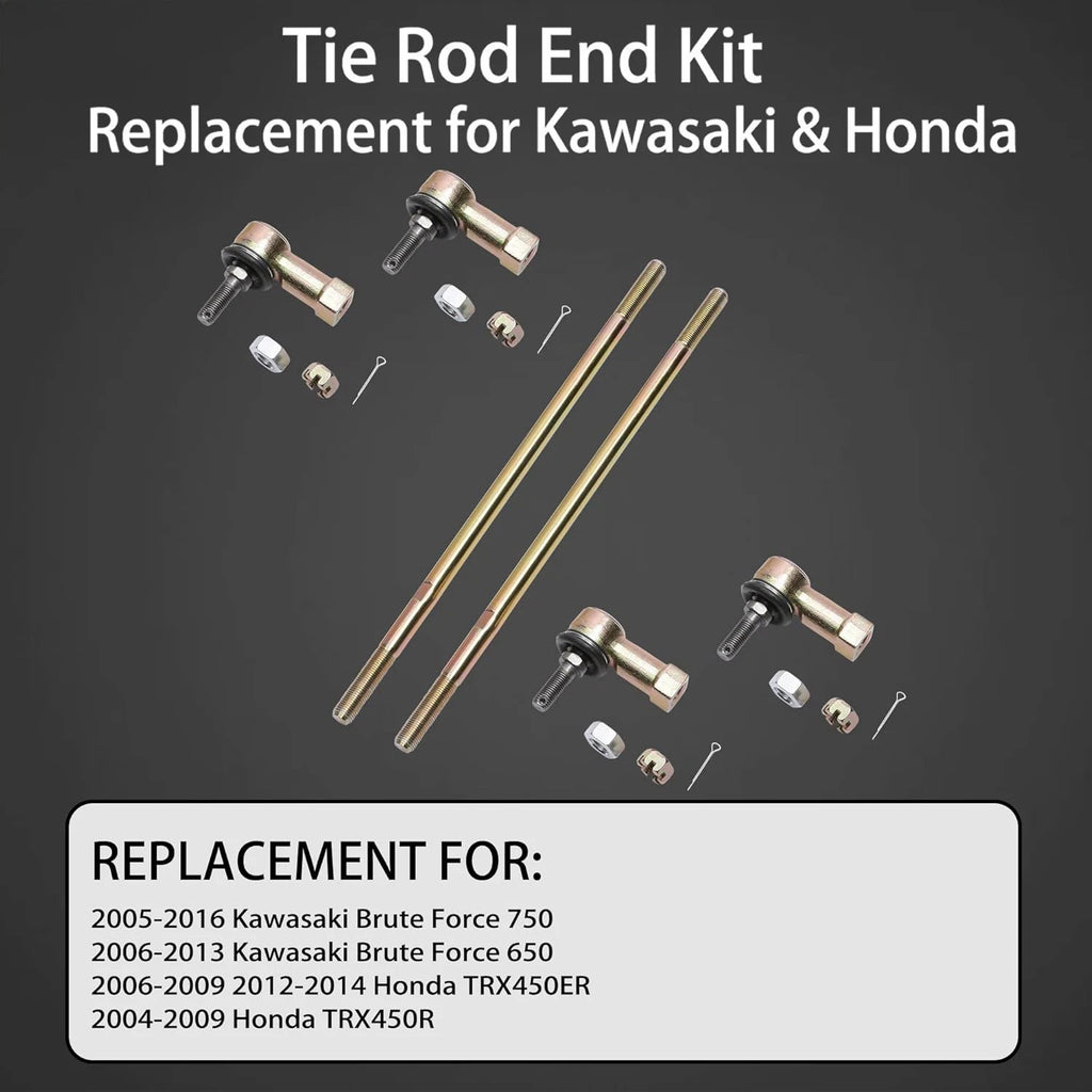 2 Tie Rod Sets for Kawasaki KVF750 Brute Force 750 4X4I (2005–2016)