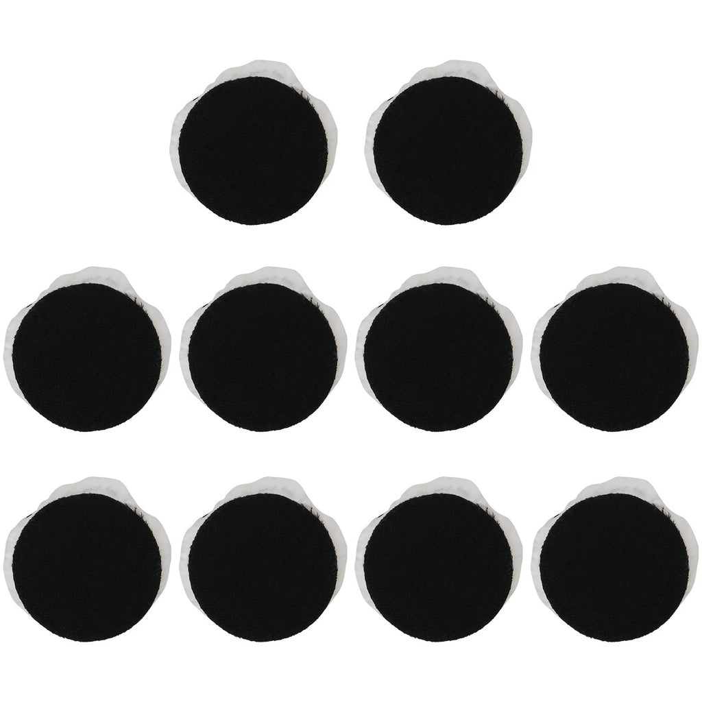 Set of 10 Wool Polishing Pads for Car Buffing (3in)